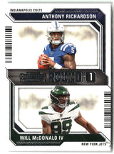Anthony Richardson / Will McDonald IV 2023 Panini Contenders Round Numbers #1