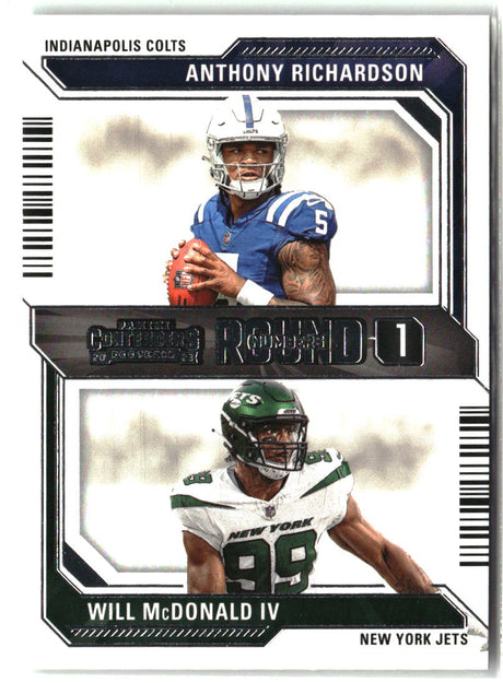 Anthony Richardson / Will McDonald IV 2023 Panini Contenders Round Numbers #1
