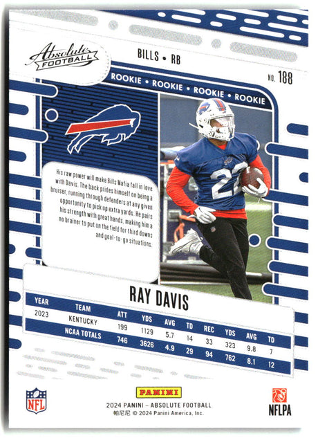 Ray Davis 2024 Panini Absolute Retail #188