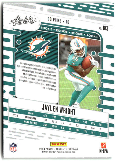 Jaylen Wright 2024 Panini Absolute Retail #183
