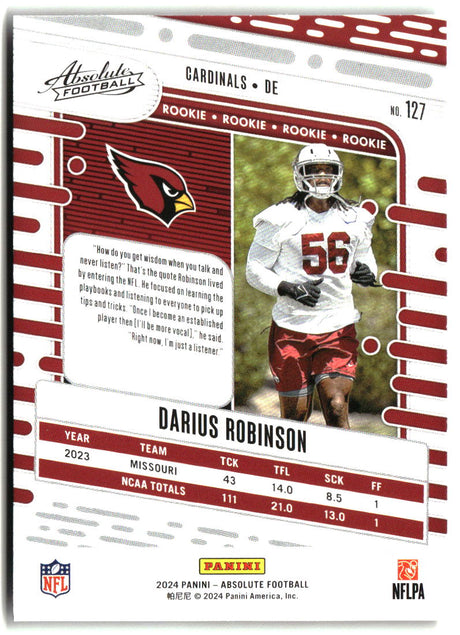 Darius Robinson 2024 Panini Absolute Retail #127