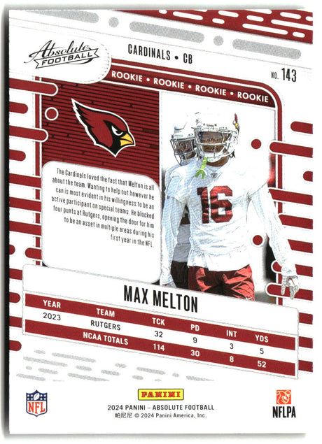 Max Melton 2024 Panini Absolute Retail #143