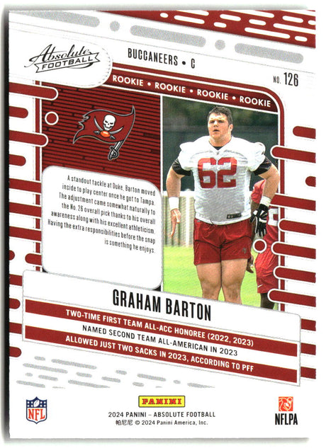 Graham Barton 2024 Panini Absolute Retail #126