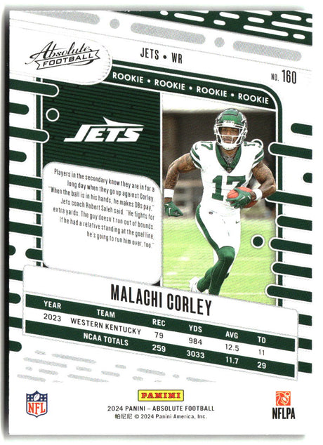 Malachi Corley 2024 Panini Absolute Retail #160