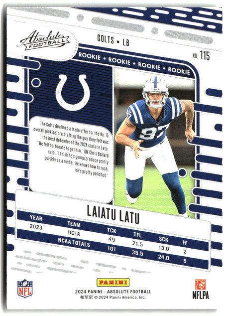 Laiatu Latu 2024 Panini Absolute Retail #115