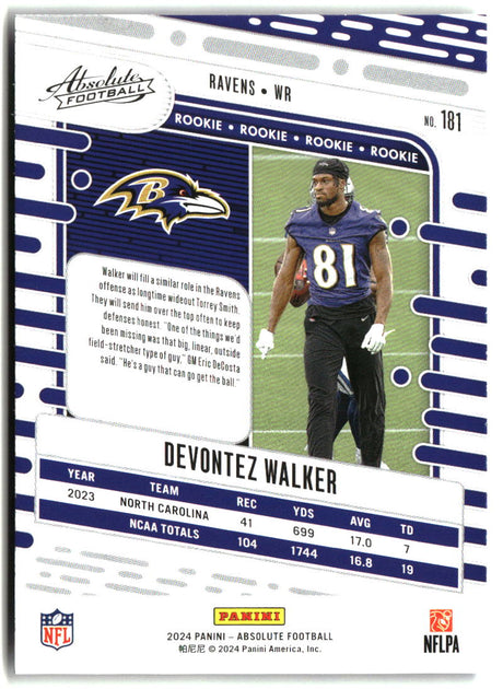 Devontez Walker 2024 Panini Absolute Retail #181