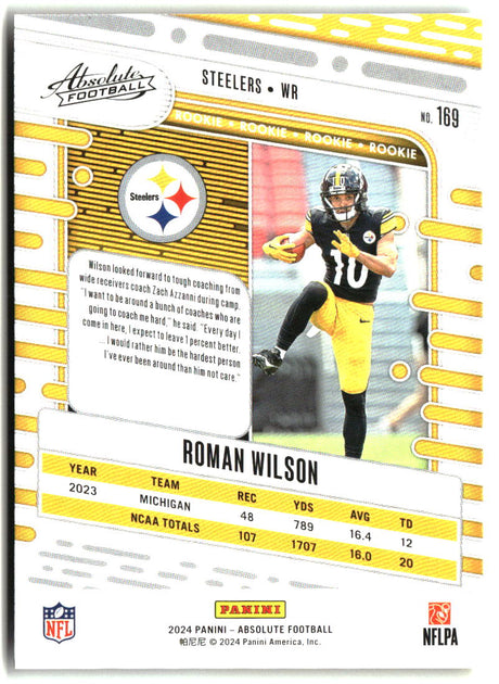 Roman Wilson 2024 Panini Absolute Retail #169