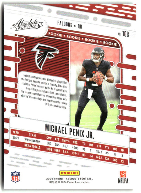 Michael Penix Jr. 2024 Panini Absolute Retail #108