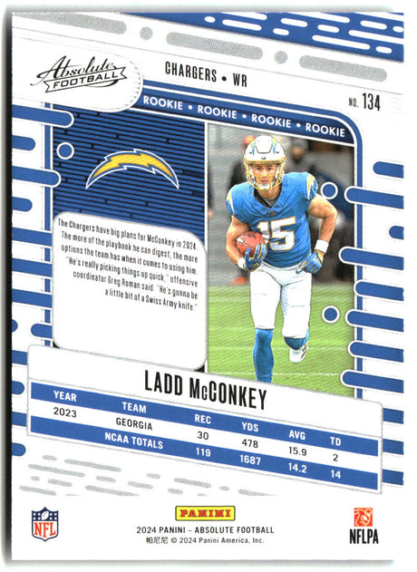 Ladd McConkey 2024 Panini Absolute Retail #134