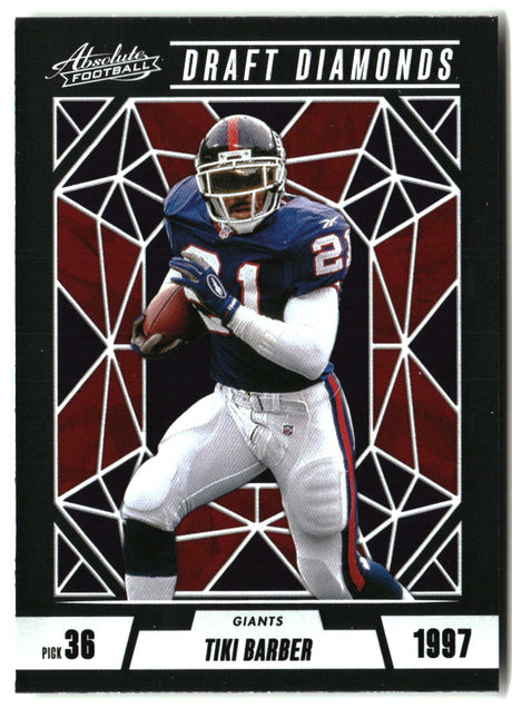 Tiki Barber 2024 Panini Absolute Draft Diamonds #DD-TBR