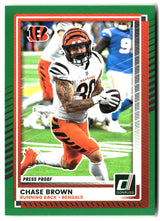 Chase Brown 2025 Donruss Press Proofs Green #294
