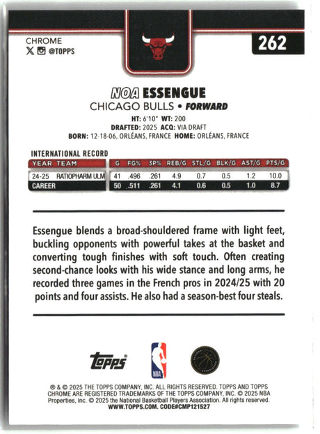 Noa Essengue 2025-26 Topps Chrome #262