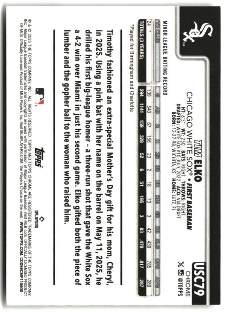 Tim Elko 2025 Topps Chrome Update #USC79