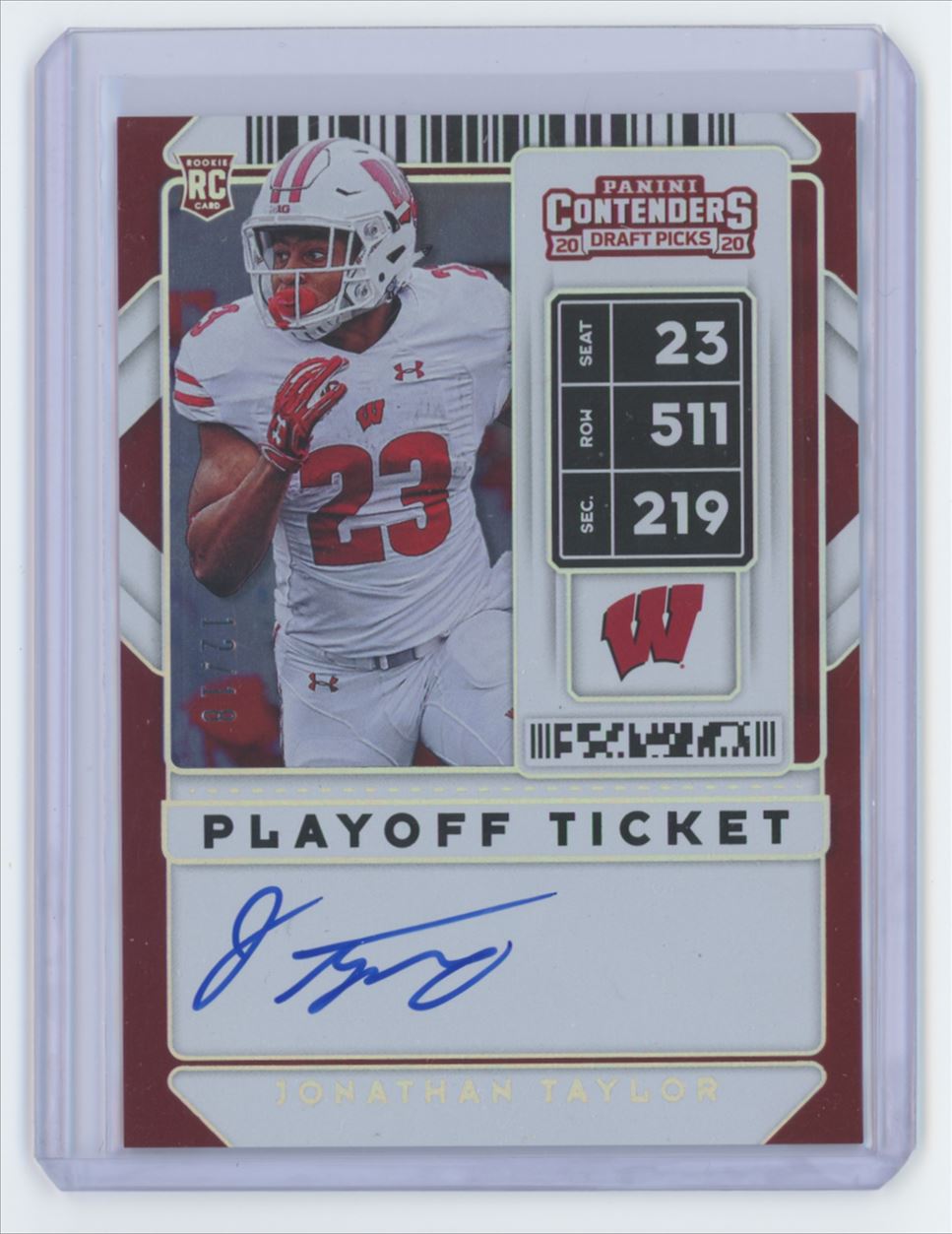 Jonathan Taylor 2020 Contenders Draft Picks Auto 110  S5027