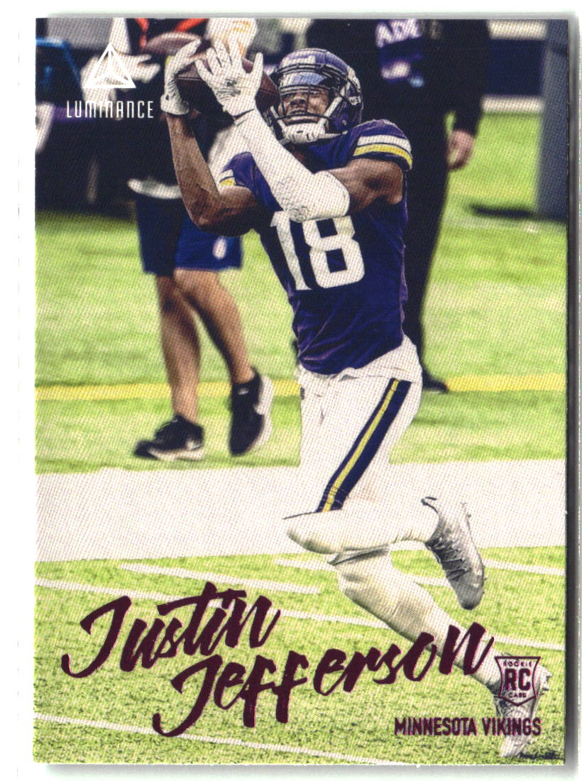 Justin Jefferson 2020 Panini Chronicles Luminance Update Rookies Pink #217