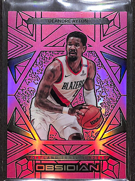 Deandre Ayton 2024-25 Panini Obsidian Electric Etch Pink Flood #117 #/49