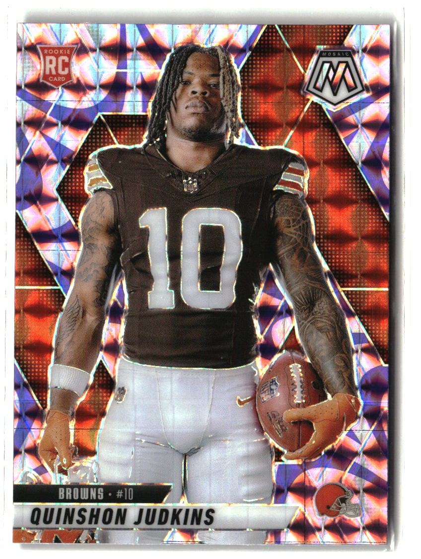Quinshon Judkins 2025 Panini Mosaic Mosaic Reactive Purple #276