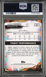 Jayden Daniels 2024 Finest Gold Refractor #246 #/20 PSA 9