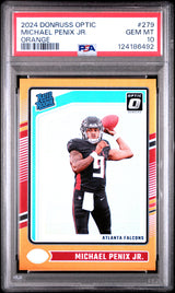 Michael Penix Jr. 2024 Donruss Optic Orange #279 #/249 PSA 10