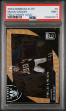 Load image into Gallery viewer, Maxx Crosby 2024 Donruss Elite Field Vision Gold #6 #/5 PSA 9
