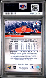 Connor McDavid 2024-25 Upper Deck UD Exclusives #74 #/100 PSA 8