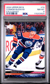 Connor McDavid 2024-25 Upper Deck UD Exclusives #74 #/100 PSA 8