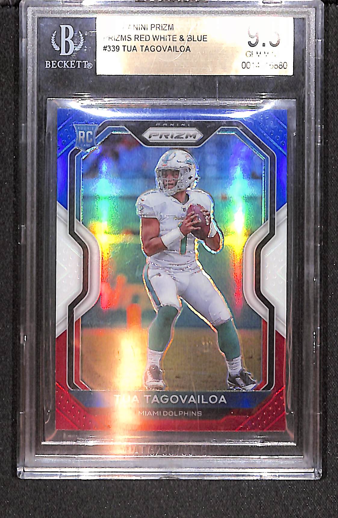 Tua Tagovailoa 2020 Panini Prizm - Prizm Red White and Blue #339 BGS 9.5