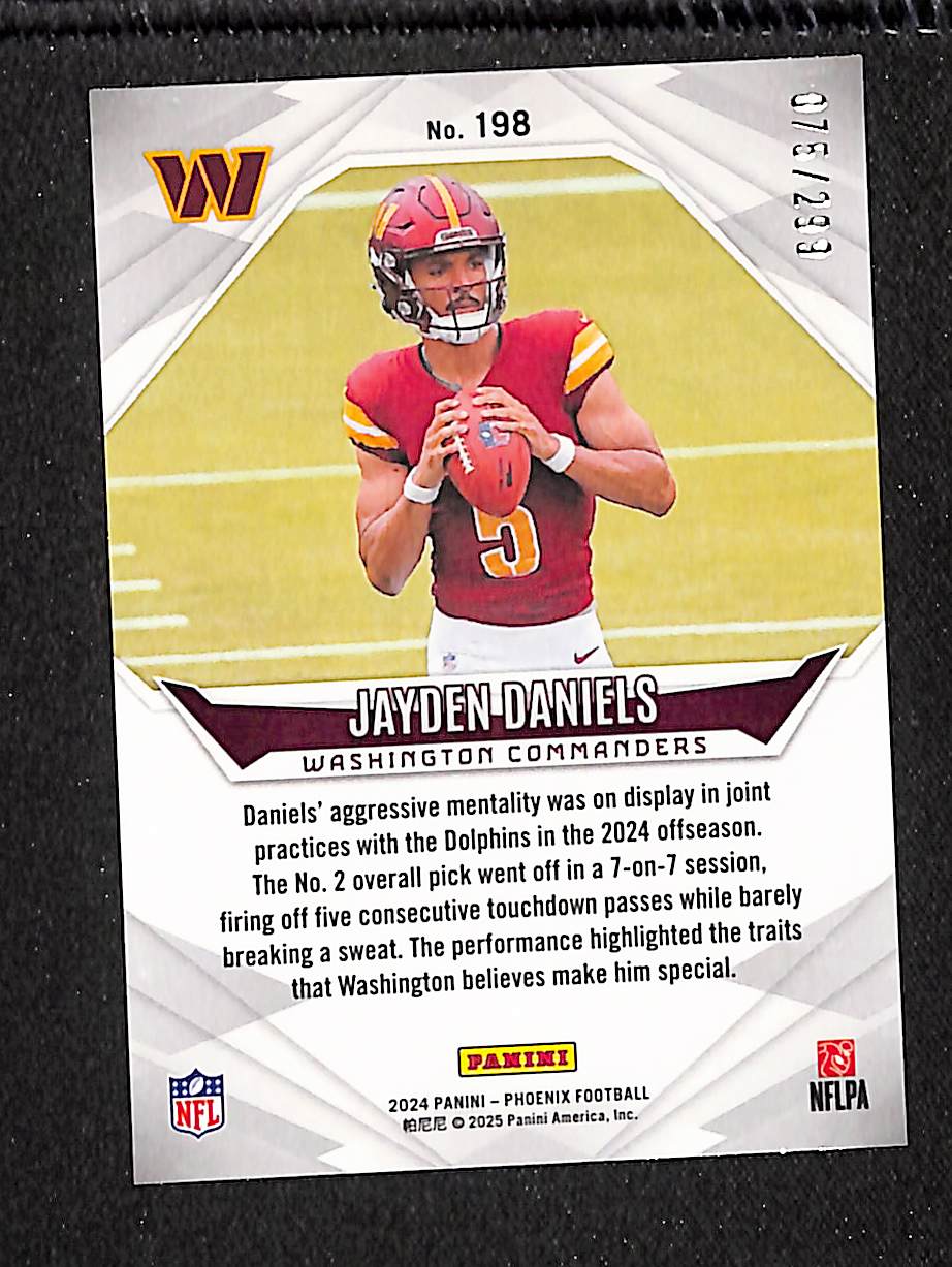 Jayden Daniels 2024 Panini Phoenix Red Fade #198 #/299