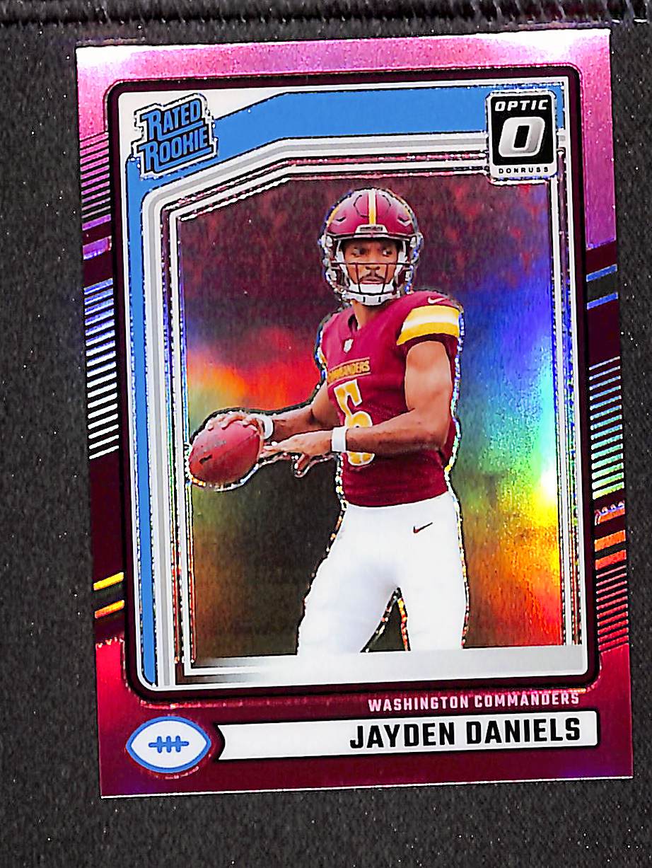 Jayden Daniels 2024 Donruss Optic Rated Rookies Preview Pink #389