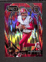 Jayden Daniels 2024 Panini Select Red Prizm Shock #217 #/249