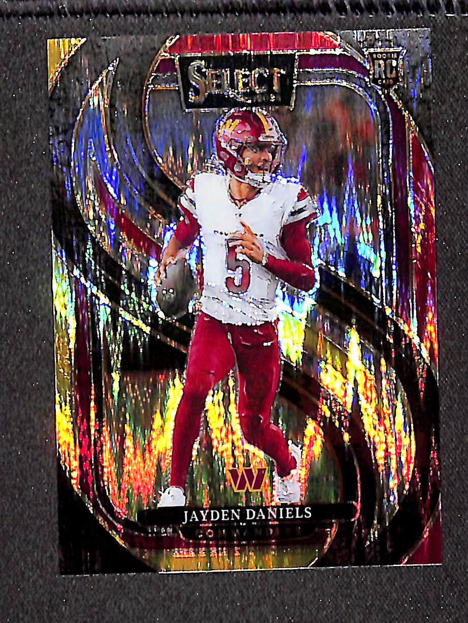 Jayden Daniels 2024 Panini Select Black & Gold Prizm Shock #112