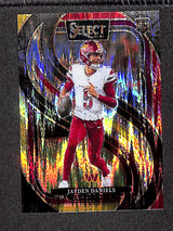 Jayden Daniels 2024 Panini Select Black & Gold Prizm Shock #112