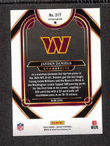 Jayden Daniels 2024 Panini Select Green & Red Prizm Shock #217
