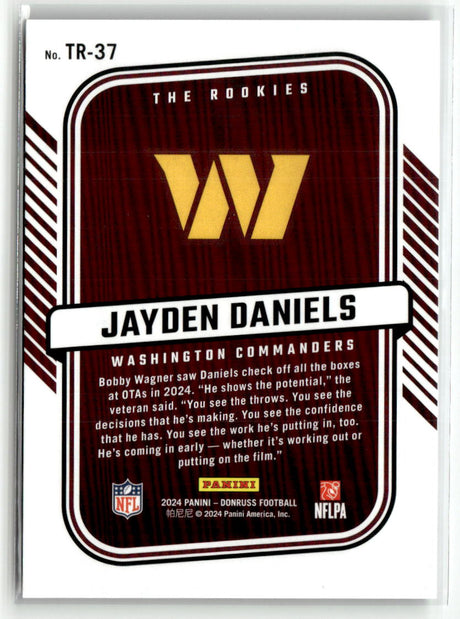 Jayden Daniels 2024 Donruss The Rookies #TR-37