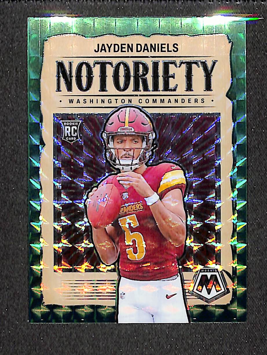 Jayden Daniels 2024 Panini Mosaic Notoriety Mosaic Green #19