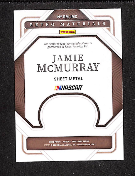 Jamie McMurray 2023 NT Retro Materials Sheet Metal Platinum Blue #RM-JMC #/1