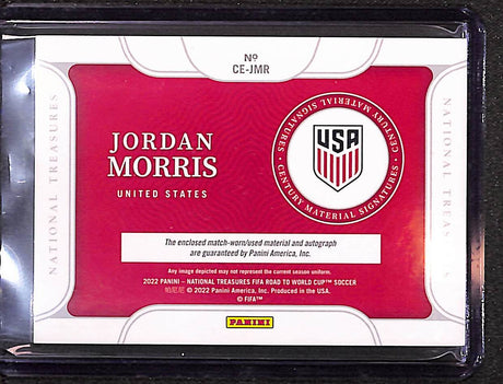Jordan Morris 2022 NT FIFA Road to World Cup Century Material Sig #CE-JMR #/10
