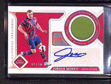 Load image into Gallery viewer, Jordan Morris 2022 NT FIFA Road to World Cup Century Material Sig #CE-JMR #/10
