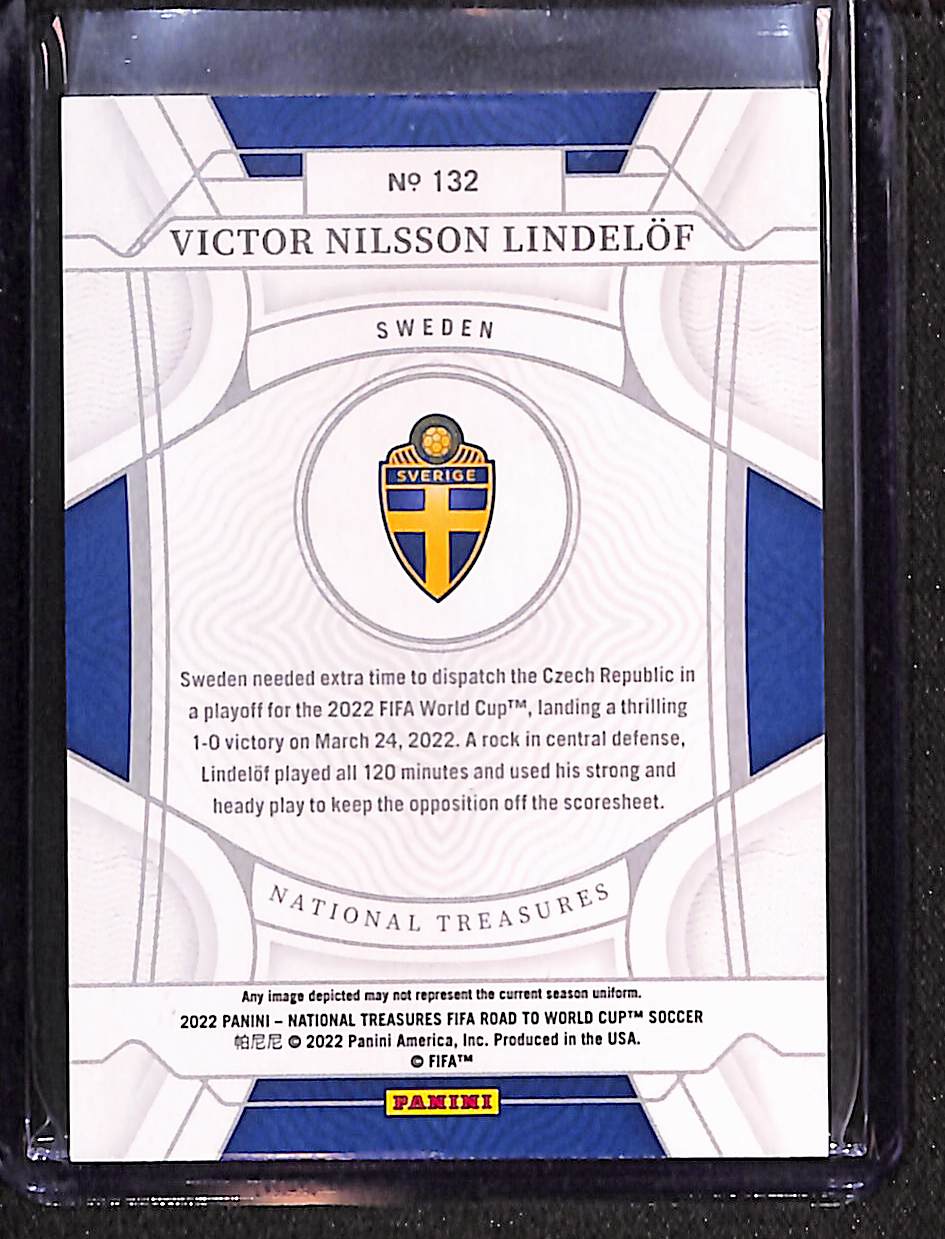 Victor Nilsson Lindelof 2022 National Treasures FIFA Road to World Cup #132 #/99