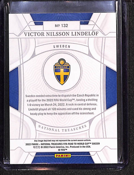 Victor Nilsson Lindelof 2022 National Treasures FIFA Road to World Cup #132 #/99