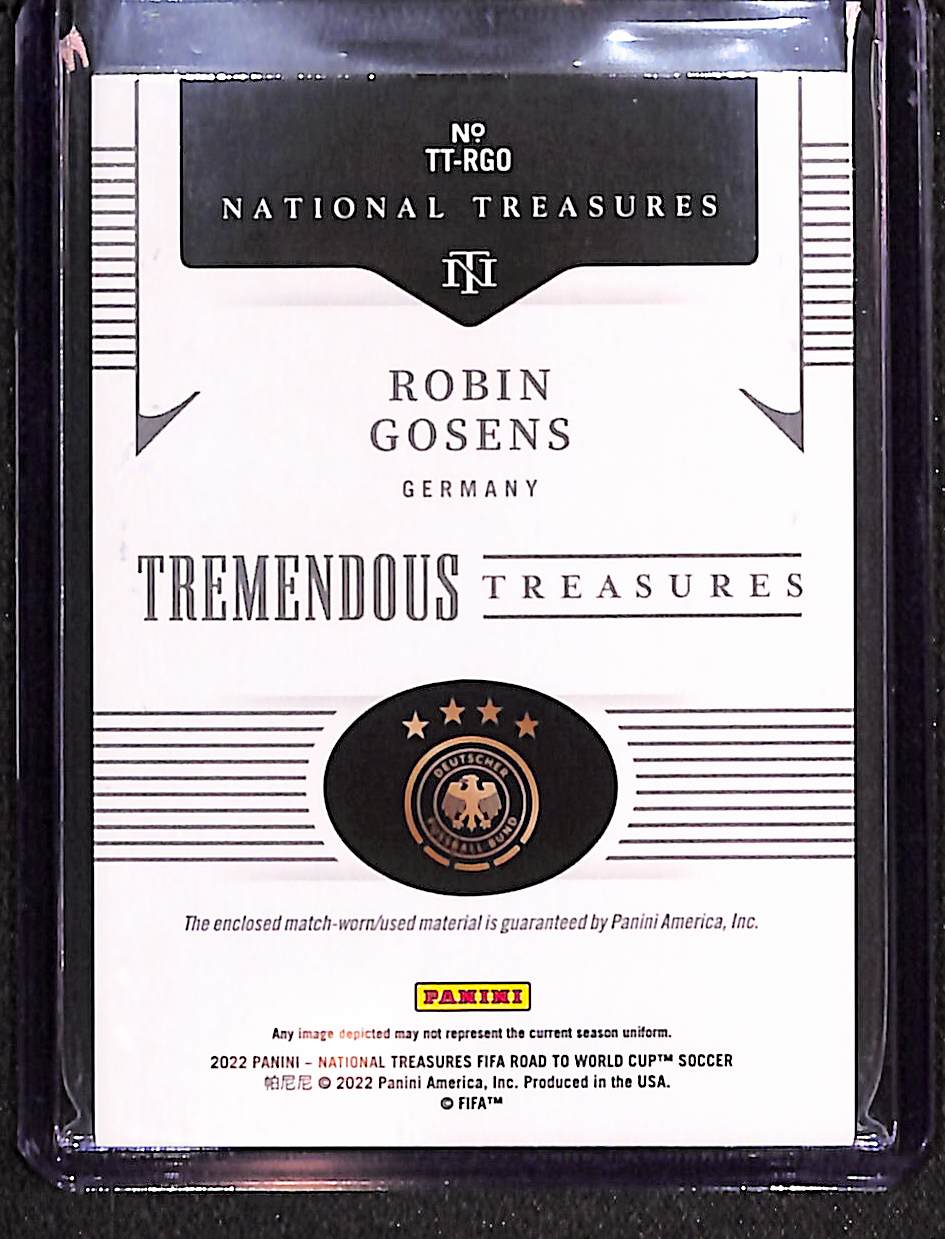 Robin Gosens 2022 National Treasures Tremendous Treasures #TT-RGO /99
