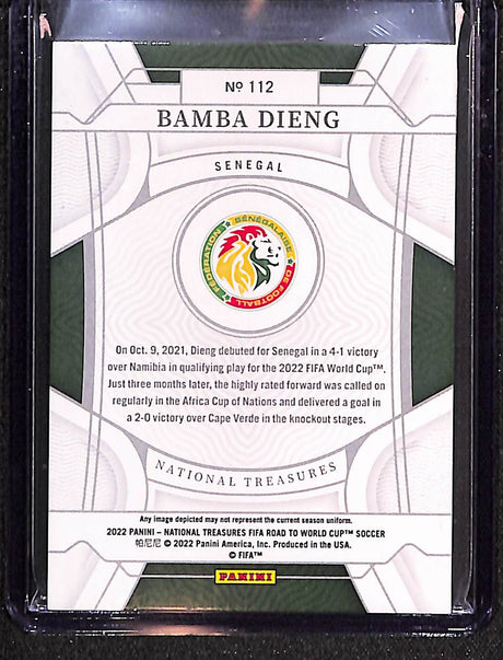 Bamba Dieng 2022 National Treasures FIFA Road to World Cup Sapphire #112 #/25