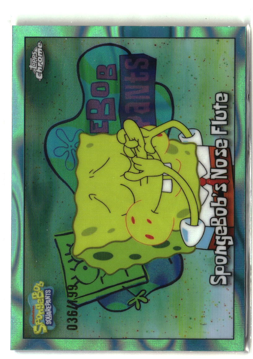 2025 Topps Chrome SpongeBob SpongeBob's Nose Flute Aqua Lava #200