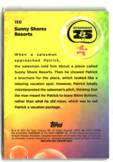 2025 Topps Chrome SpongeBob Sunny Shore Resorts Kelp Green #150