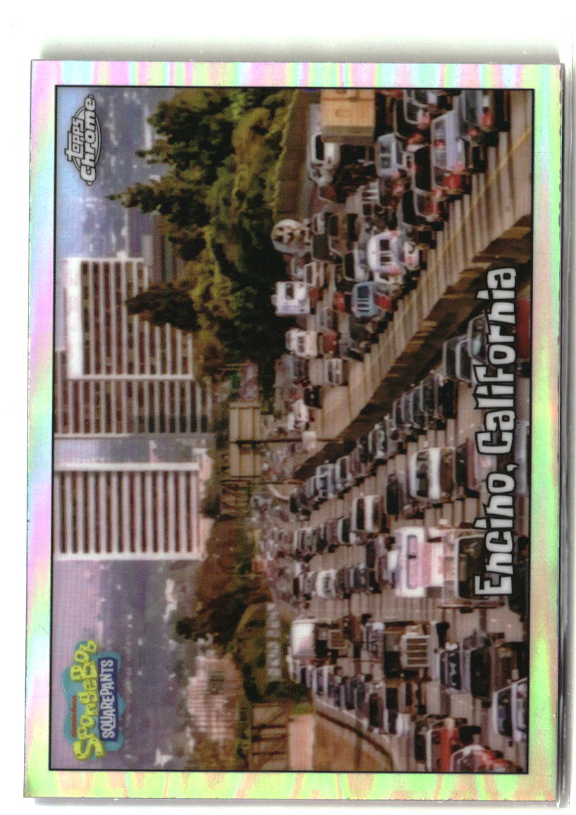 2025 Topps Chrome SpongeBob Encino, California Refractor #117