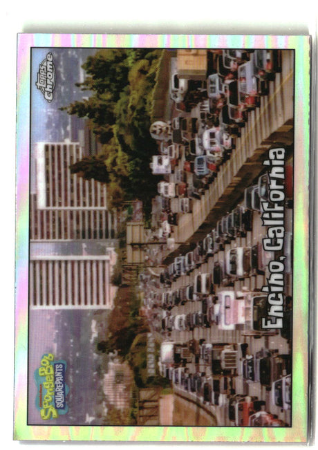 2025 Topps Chrome SpongeBob Encino, California Refractor #117