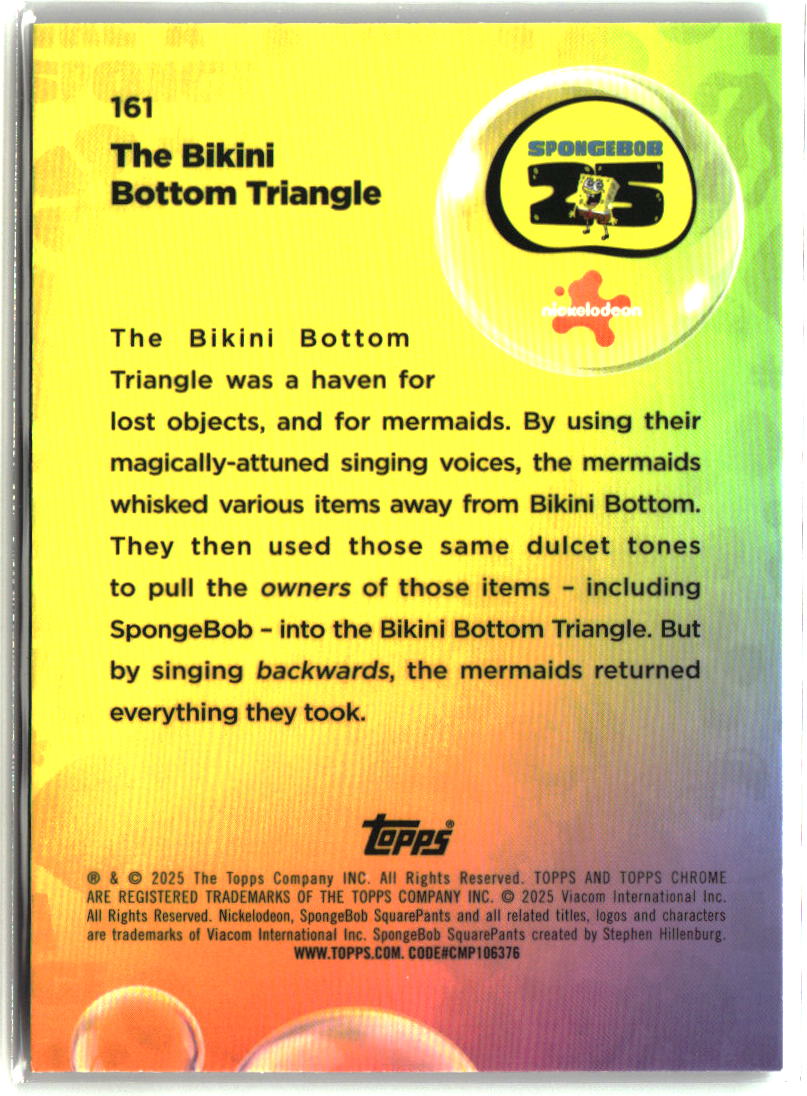 2025 Topps Chrome SpongeBob The Bikini Bottom Triangle #161