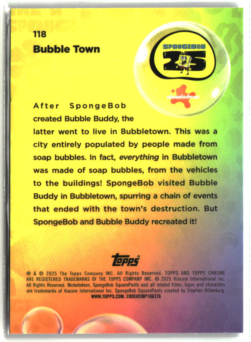 2025 Topps Chrome SpongeBob Bubble Town #118
