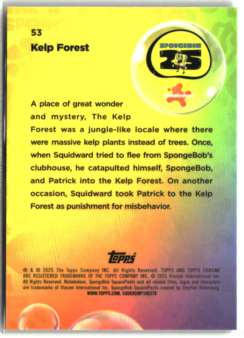 2025 Topps Chrome SpongeBob Kelp Forest #53