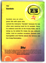 2025 Topps Chrome SpongeBob Sandals #152